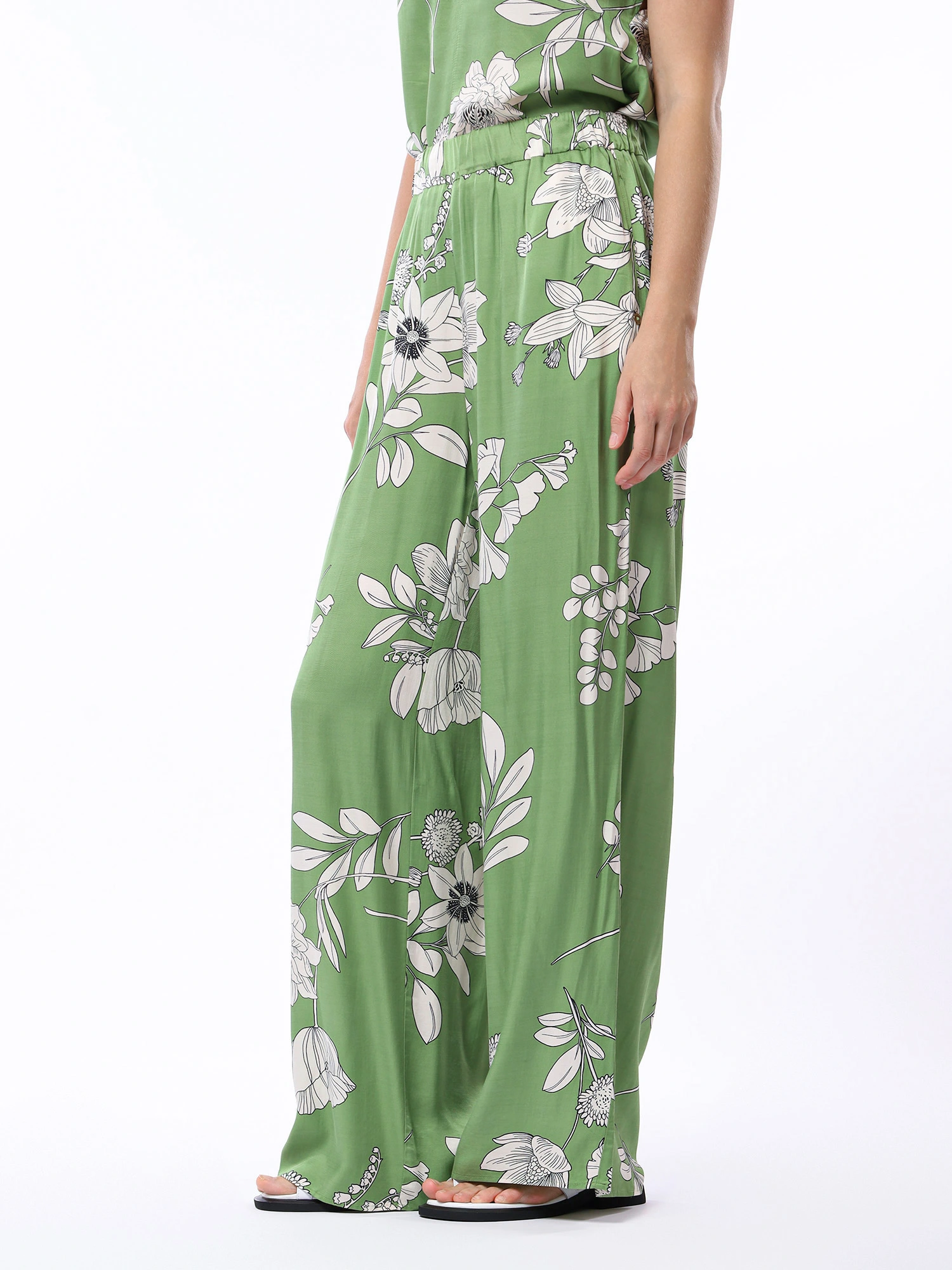 Брюки свободного кроя с принтом